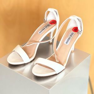 White strappy Steve Maddens